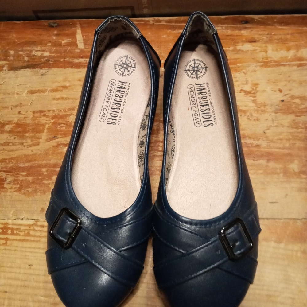Navy blue flats 8
